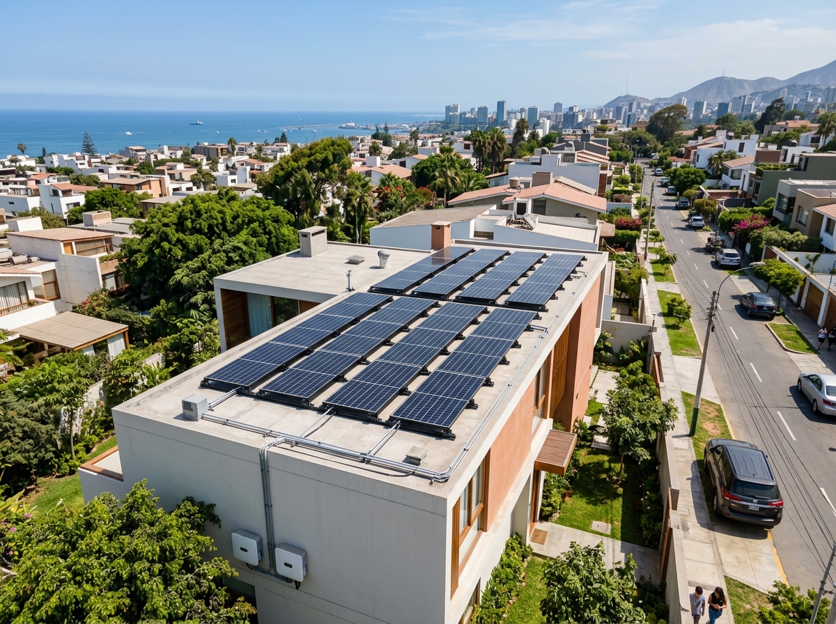 Instalación de paneles solares fotovoltaicos residencial Lima Perú